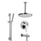 Tub and Shower Faucet Set with Handheld and Ceiling Rain Shower Head